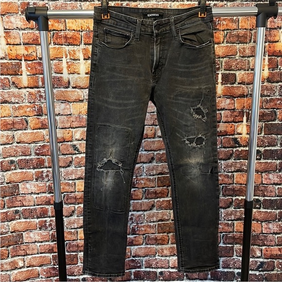 Express Other - Express men's slim skinny black distressed jeans
32 × 30 denim pants